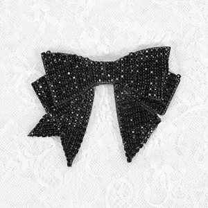 Shoe Accessories Crystal Beads Bow Patch Handmade Beads Rhinestone Bowknot Patch