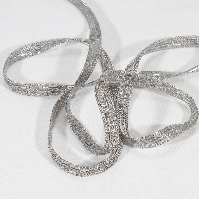 Bulk Decorative Rhinestone Brass Beaded Hot Fix Transfer Trim
