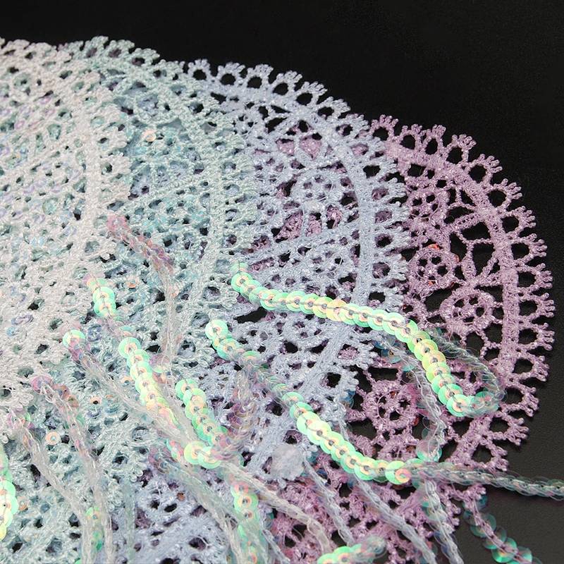 Wholesale Elegant Bridal Evening Dress Glitter Lace Fabric White Wedding Mesh CUSTOMIZED Gsm Technics LOGO Time Lead Packing Eco