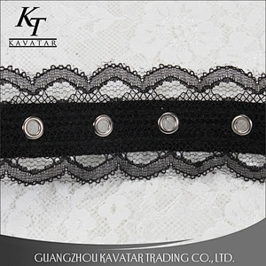 Fashion new design white eyelet lace trim for dress