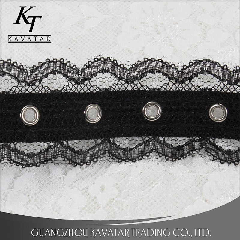 Fashion new design white eyelet lace trim for dress