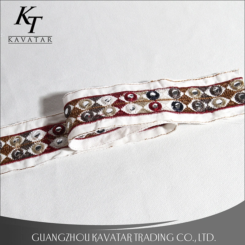 Custom fashion mirror white lace trimming