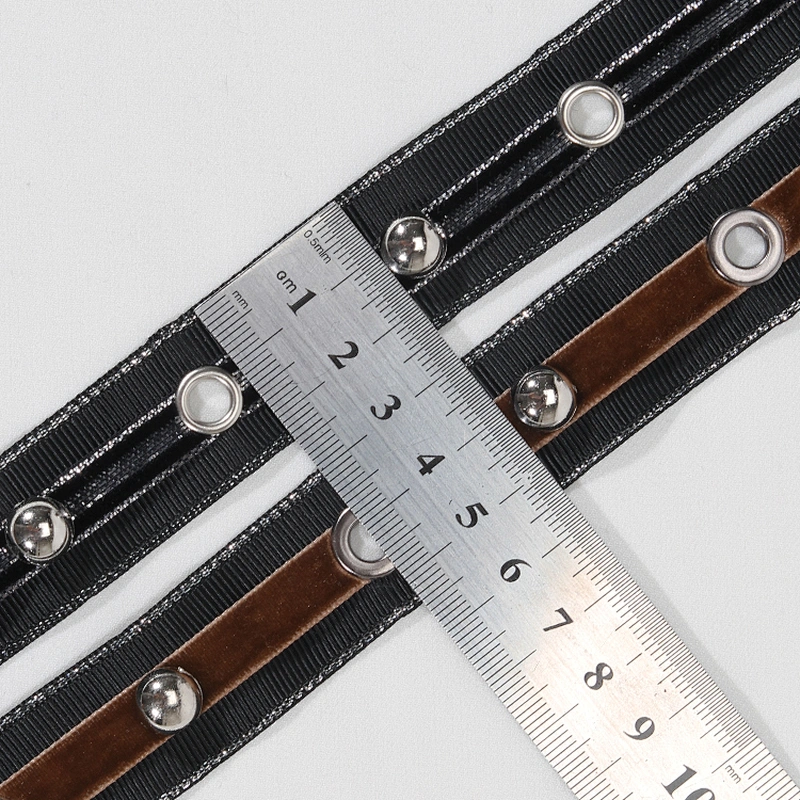 New fashion  velvet eyelet lace trim tape