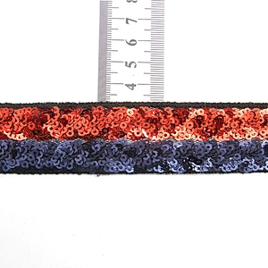 Wholesale New Arrival Double-Deck Lace Trim Hand Embroidery Sequin Tape For Dress