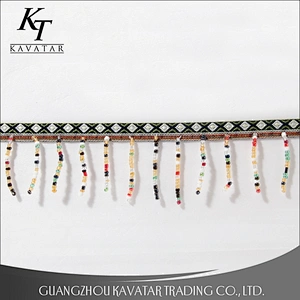 European style beaded fringe trim for curtain