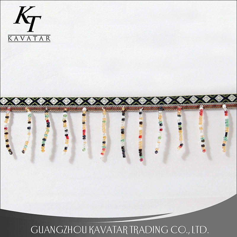 European style beaded fringe trim for curtain