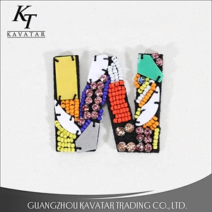 Bling Rhinestone Letter Appliques Beaded Crystal Patches Appliques