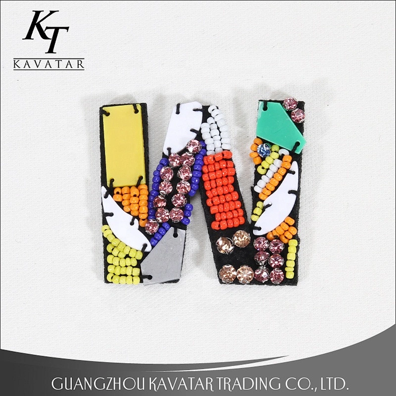 Bling Rhinestone Letter Appliques Beaded Crystal Patches Appliques
