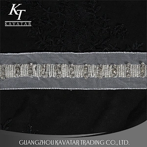 Accessories claw rhinestone beaded lace mesh trim decorate for bride wedding dress