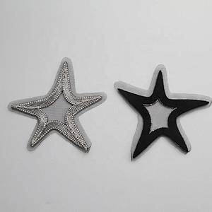 new arrival star rhinestone Beaded Patches Sew on clothing patch 3D  DIY T-shirt patches