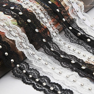 Wholesale Polyester  Bead Trimming Design Lace Trims