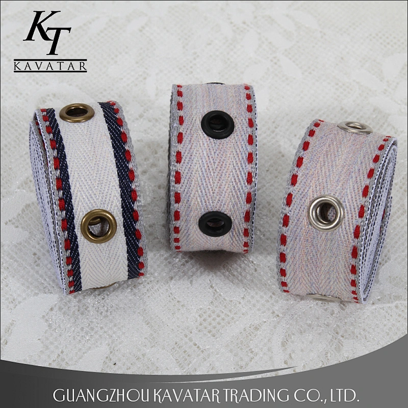 Popular eyelet decoration trim,made of polyester and eyelet,can customized design