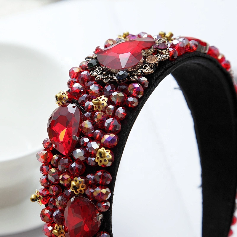 Korean version of INS rhinestone hairband  color set diamond  headbands for women 2020 Party hairband