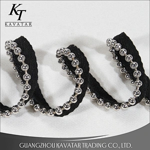 2017 newest product herringbone tape decoration with bead chain cord around perimeter