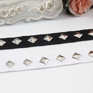 Studs diy handmade costume dress sewing trim Shoelace Net Cord Sewing Garment Accessories ribbon Design Rivet Trims