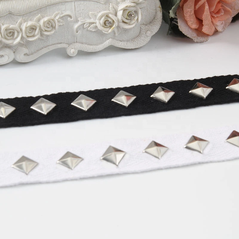 Studs diy handmade costume dress sewing trim Shoelace Net Cord Sewing Garment Accessories ribbon Design Rivet Trims