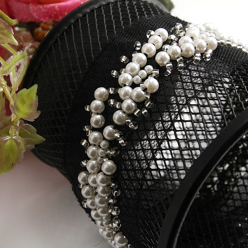 Wholesale rhinestone glass tube chain lace glass tube lace glass chain lace for decoration