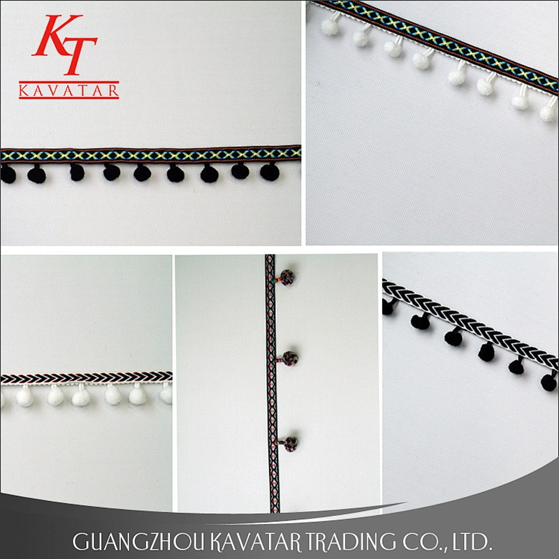 Wholesale custom colorful pom pom trimming