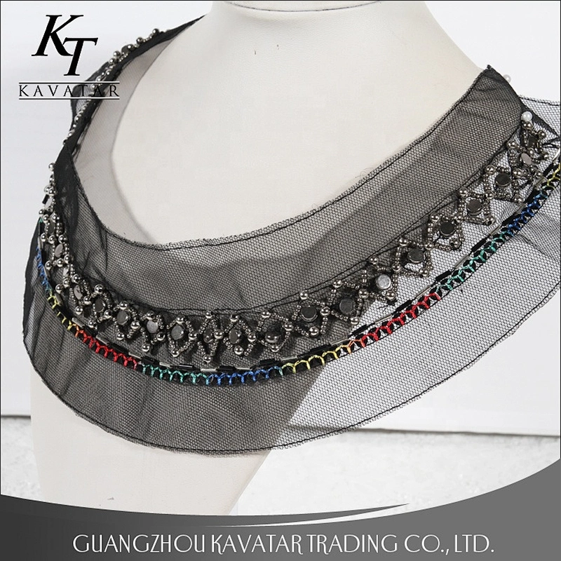 New Design Arch Shape Neck Embroidery Trim For Garment Accessories