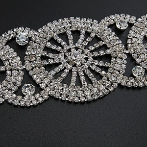 Kavatar High Quality Dress Applique Rhinestone For Bridal