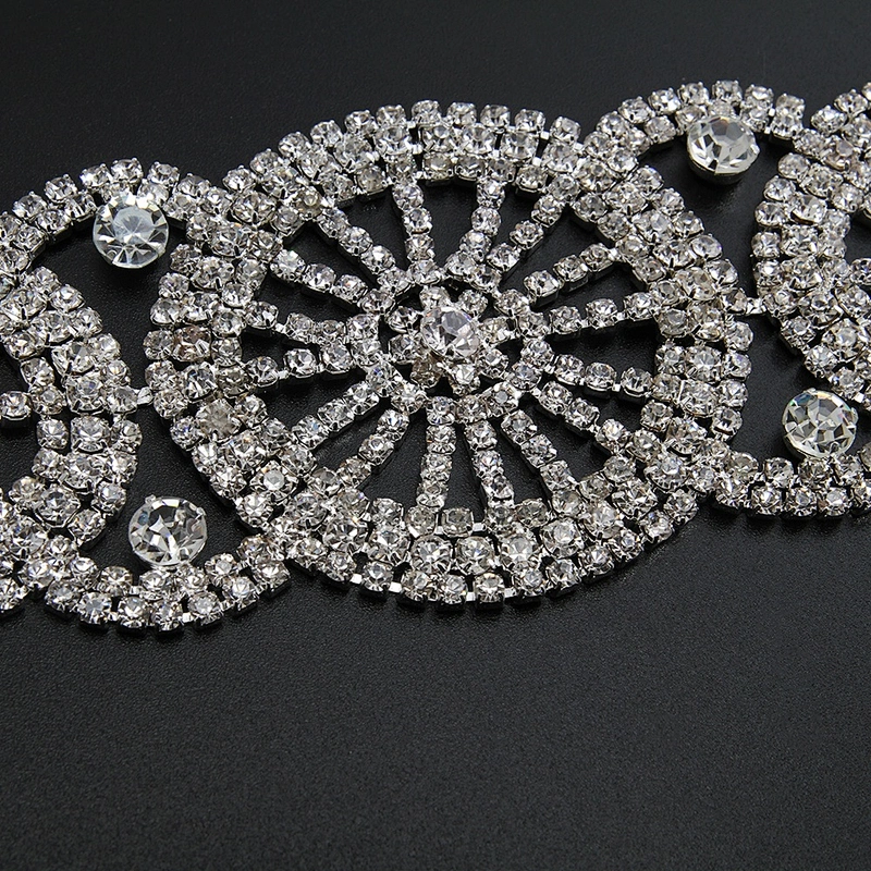 Kavatar High Quality Dress Applique Rhinestone For Bridal