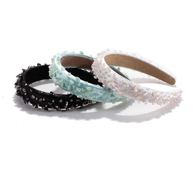 Headbands for girls hair accessories  rhinestone headbands  Small drill nail bead designer headbands