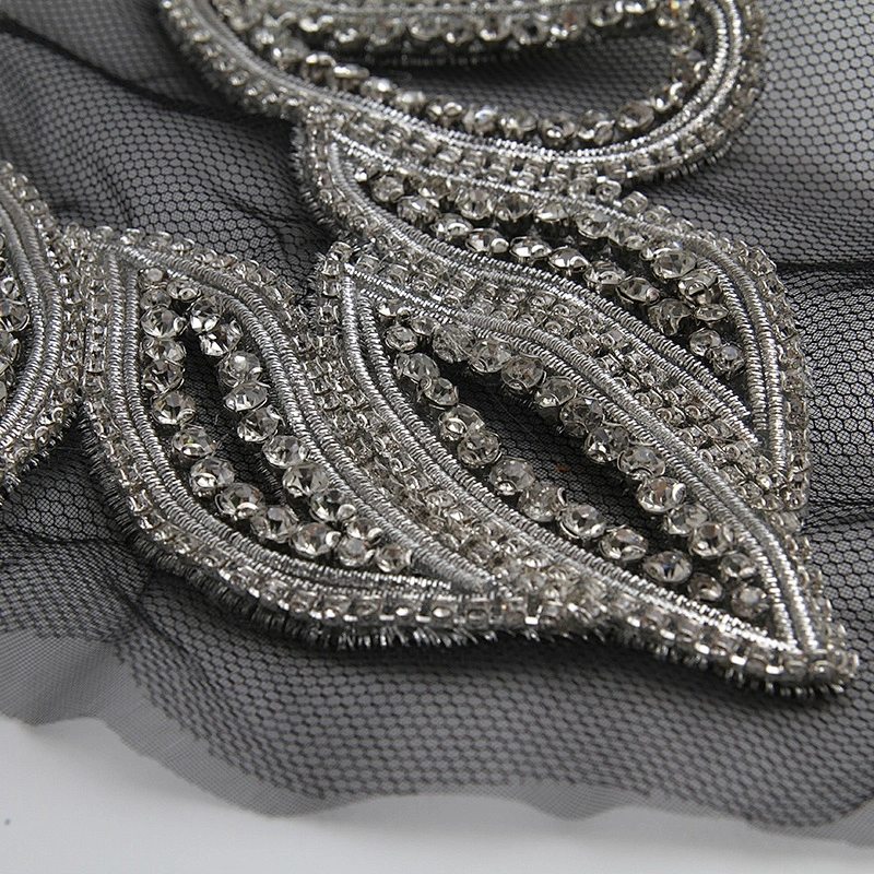 Beaded peacock rhinestone Patches for women clothing fashion Sew-On patch 3d patches clothing
