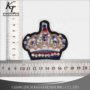 Beautiful Crown Shape Beaded Crystal Patches
