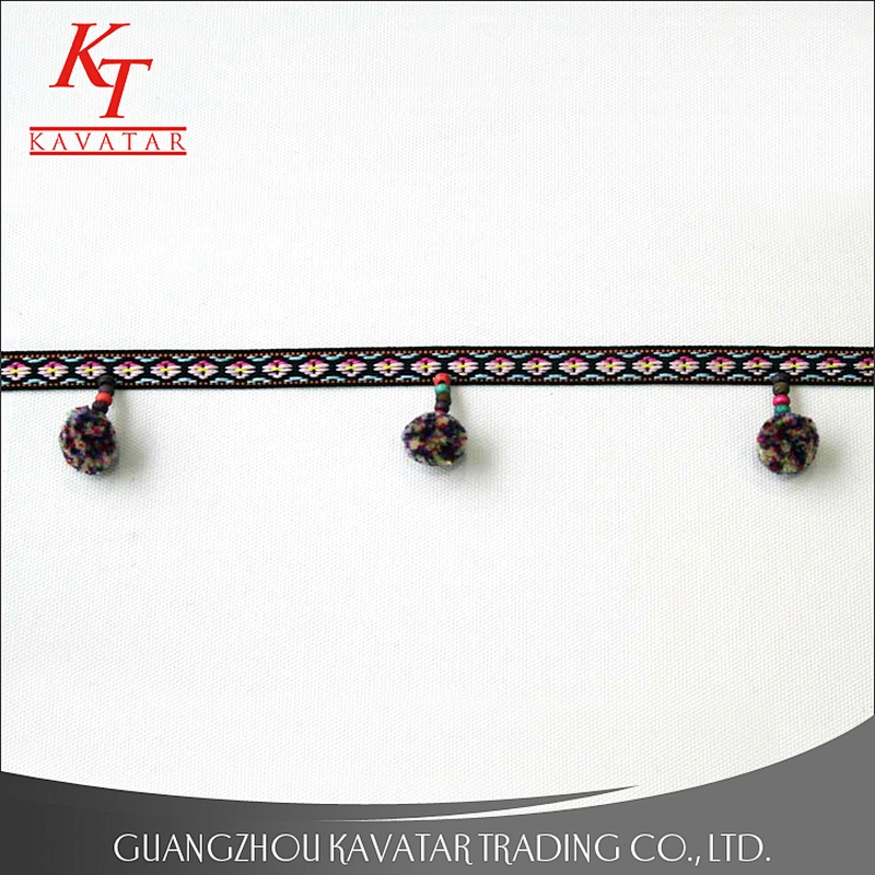 Wholesale custom colorful pom pom trimming