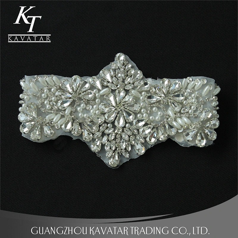Handmade Fashion Embroidered Bead And Stone Appliques For Bride Wedding Evening Dress