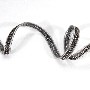 Decorative Black Rhinestone bling bling decorative rhinestone trim Hot fix Trim with  Beads