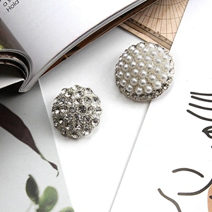 Coat buttons,New rhinestone buttons crystal pearl clothing diamond buttons,brooch