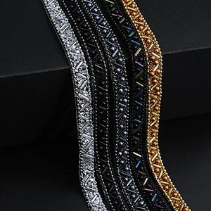 Kavatar Wholesale Hotfix Trim Trim Fringe For Dresses DIY Garment Accessory Iron on Trims