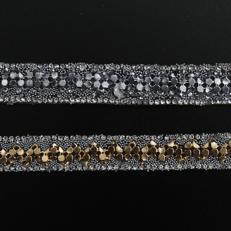 Kavatar Wholesale Hotfix Trim Garment Accessory Fashion Hot DIY Trim Fringe For Clothing Iron on Trims