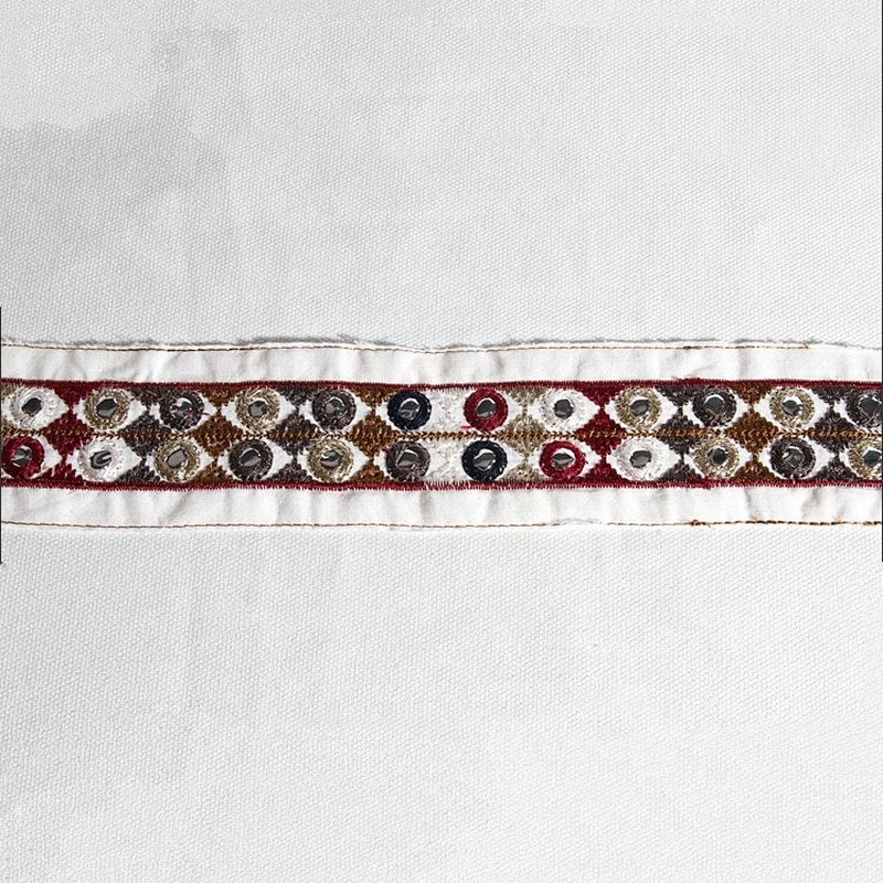 Custom fashion mirror white lace trimming