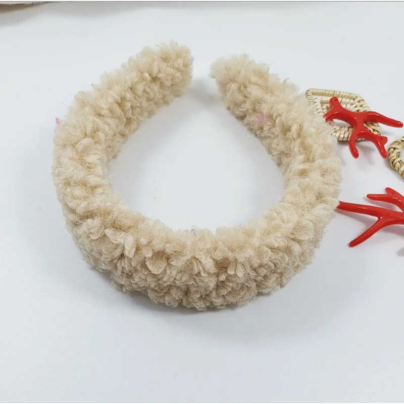 wholesale hair accessories Decorated women Furry Headbands Lamb plush hair band winter headband fur headband