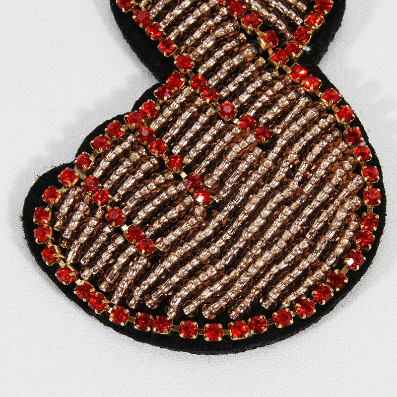 New design lovely finger heart crystal beaded patches
