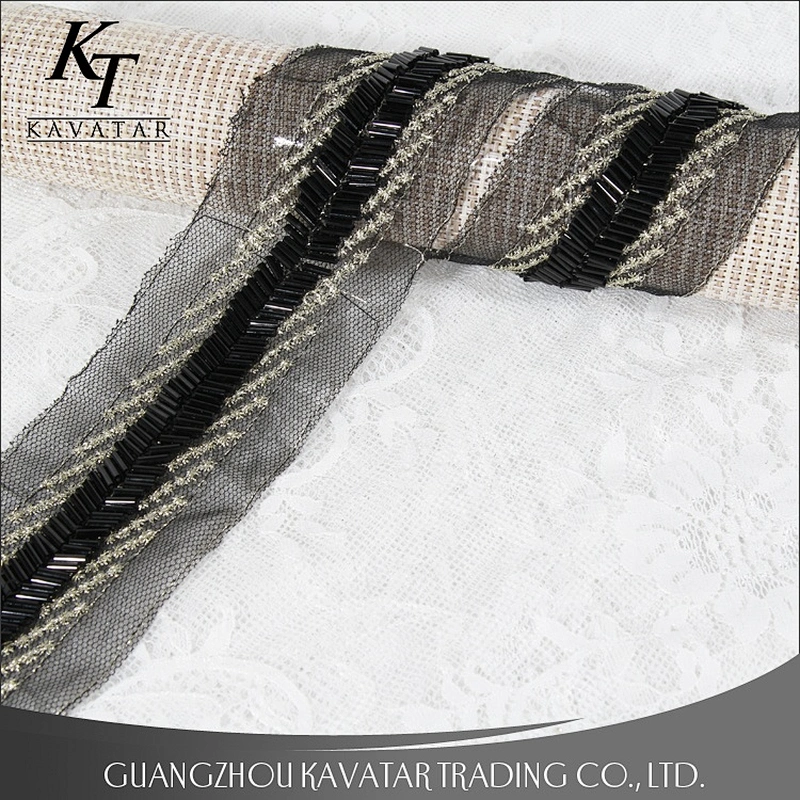 New Arrival Handmade Beaded Lace Trim For Wedding Dress