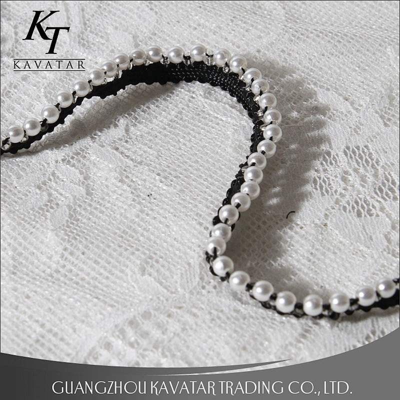 Wholesale Drilled Beaded Lace Trim Decorative Tape For Pants