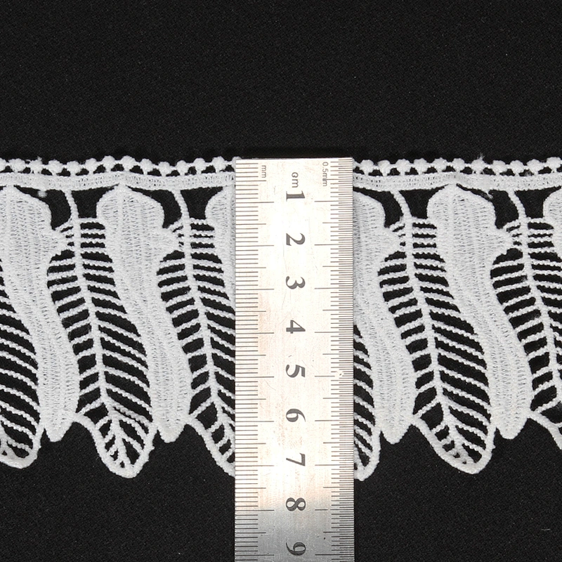 Hot sell leaf feather shape battenburg lace trim for women dress