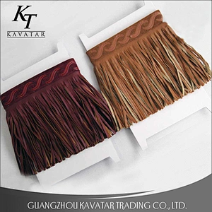 Custom faux leather fringe trim for bags and shoes