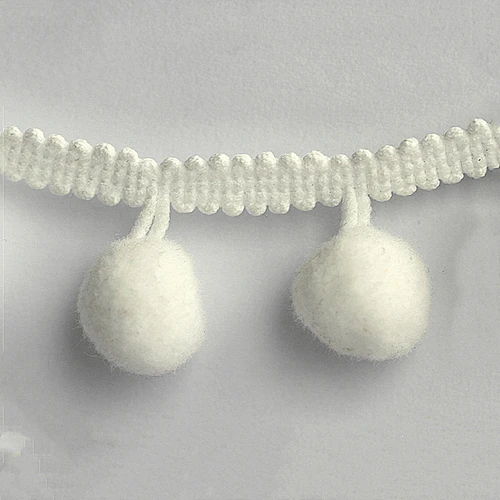 Hot selling white lace trim pom pom trim for dress