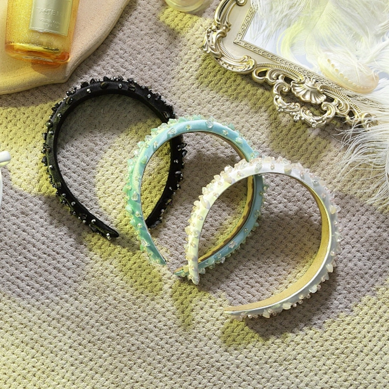 Headbands for girls hair accessories  rhinestone headbands  Small drill nail bead designer headbands