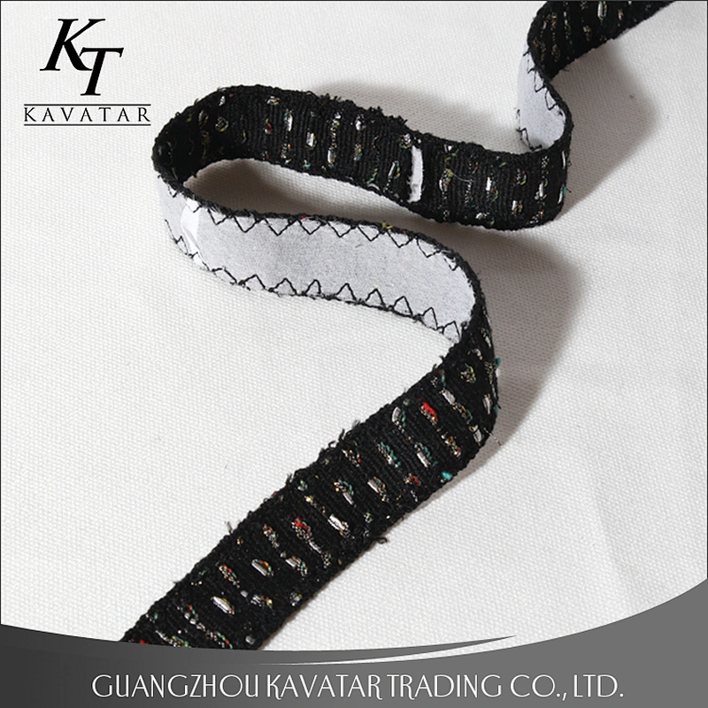 Custom design various styles embroidered tape and dacron ribbon