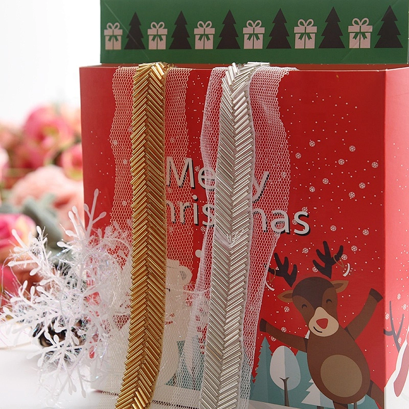 Gold and crystal white handmade sewing bead ribbon trimmings for garment