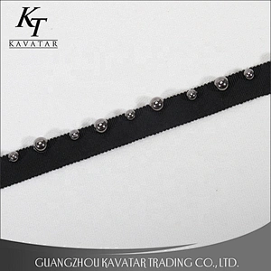 Wholesale Fashion 1.6cm Width Black Polyester Lace Trim Ribbons