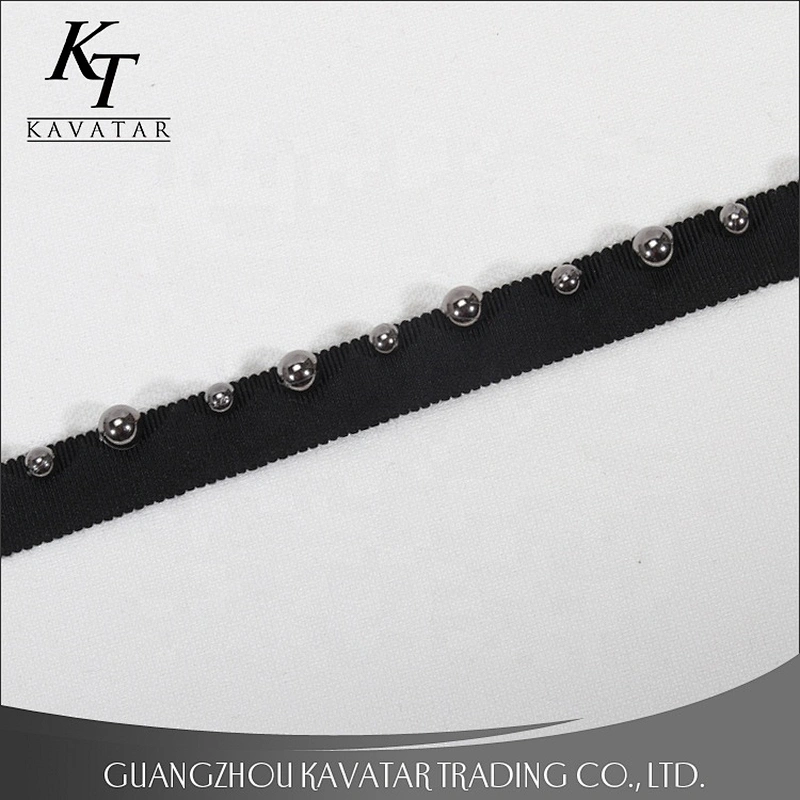 Wholesale Fashion 1.6cm Width Black Polyester Lace Trim Ribbons