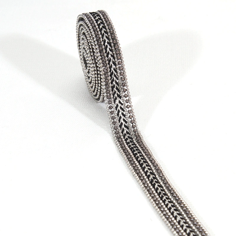 Wholesale Hotfix Crystal Rhinestones Trim with Accessories Beads Chain