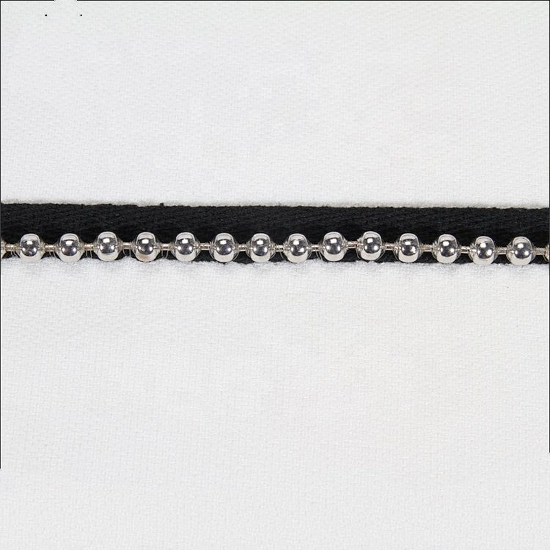 2017 newest product herringbone tape decoration with bead chain cord around perimeter