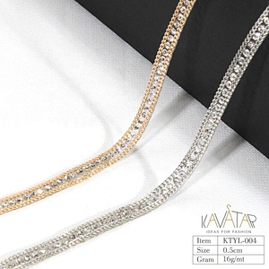 Kavatar Newest Wholesale Crystal Rhinestone Chain Trim For shoes Accessories